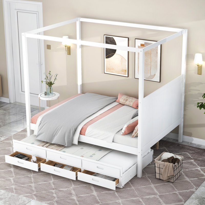 Red Barrel Studio® Solaris Queen Storage Canopy Bed & Reviews | Wayfair